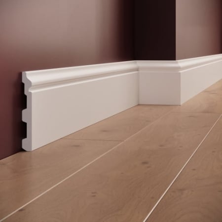 Plinte - Plinta decorativa din polimer rigid S13 - 12x1.5x200 cm