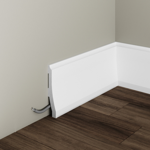 Plinte - Plinta decorativa din polimer rigid S21 - 12x2.5x200 cm
