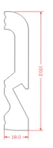 Plinta decorativa din polimer rigid S28 - 10x1.8x240 cm [1]