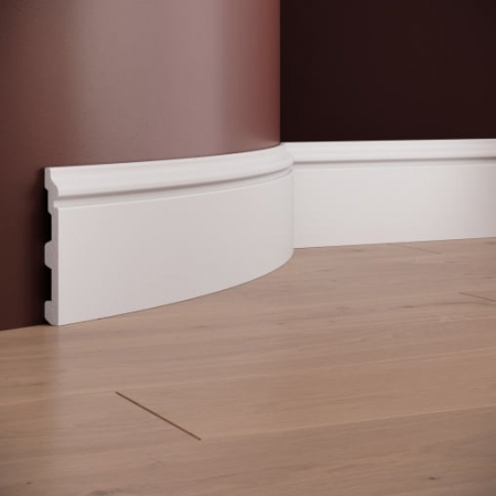 Profile flexibile - Plinta decorativa din poliuretan flexibil S13F - 12x1.5x200 cm