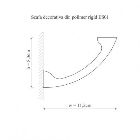 Scafa decorativa din polimer rigid ES1 - 8.3x11.2x200 cm [1]