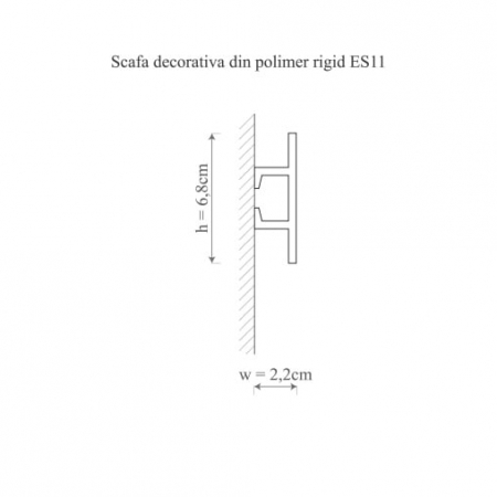 Scafa decorativa din polimer rigid ES11 - 6.8x2.2x200 cm [1]