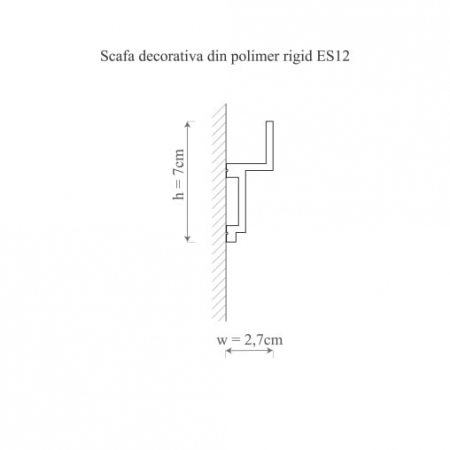 Scafa decorativa din polimer rigid ES12 - 7x2.7x200 cm [1]