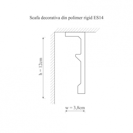 Scafa decorativa din polimer rigid ES14 - 12x3.8x200 cm [1]