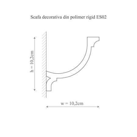 Scafa decorativa din polimer rigid ES2 - 10.2x10.2x200 cm [2]