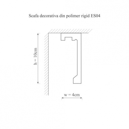 Scafa decorativa din polimer rigid ES4 - 10x4x200 cm [1]