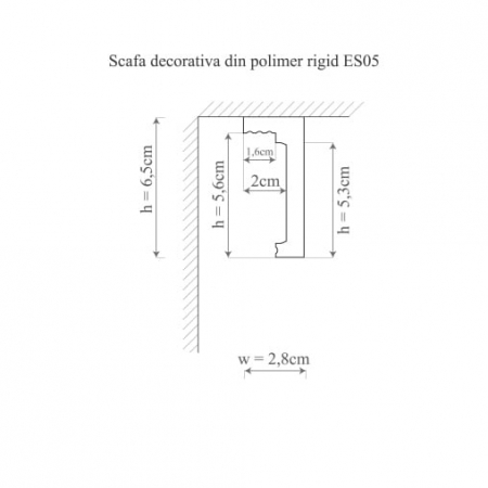 Scafa decorativa din polimer rigid ES5 - 6.5x2.8x200 cm [1]