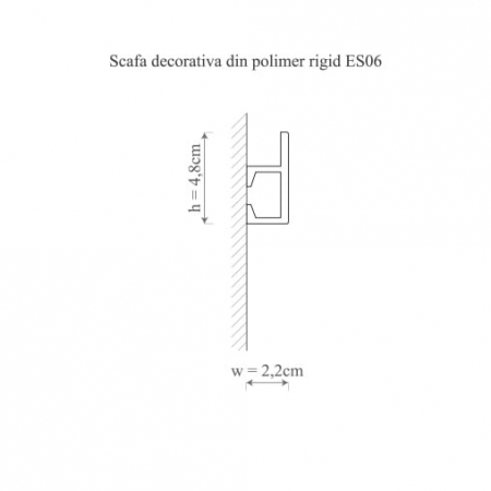 Scafa decorativa din poliuretan flexibil ES6F - 4.8x2.2x200 cm [2]