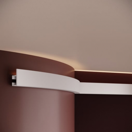 Profile flexibile - Scafa decorativa din poliuretan flexibil ES6F - 4.8x2.2x200 cm