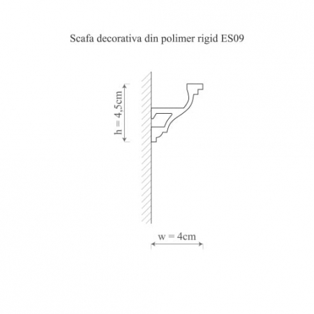 Scafa decorativa din polimer rigid ES9 - 4.5x4x200 cm [1]
