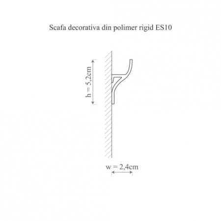 Scafa decorativa din polimer rigid ES10 - 5.2x2.4x200 cm [1]