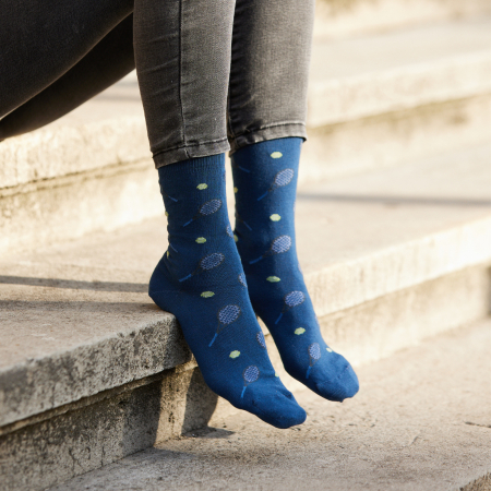 Șosete colorate cu model tenis Silvester Advantage Blue [1]