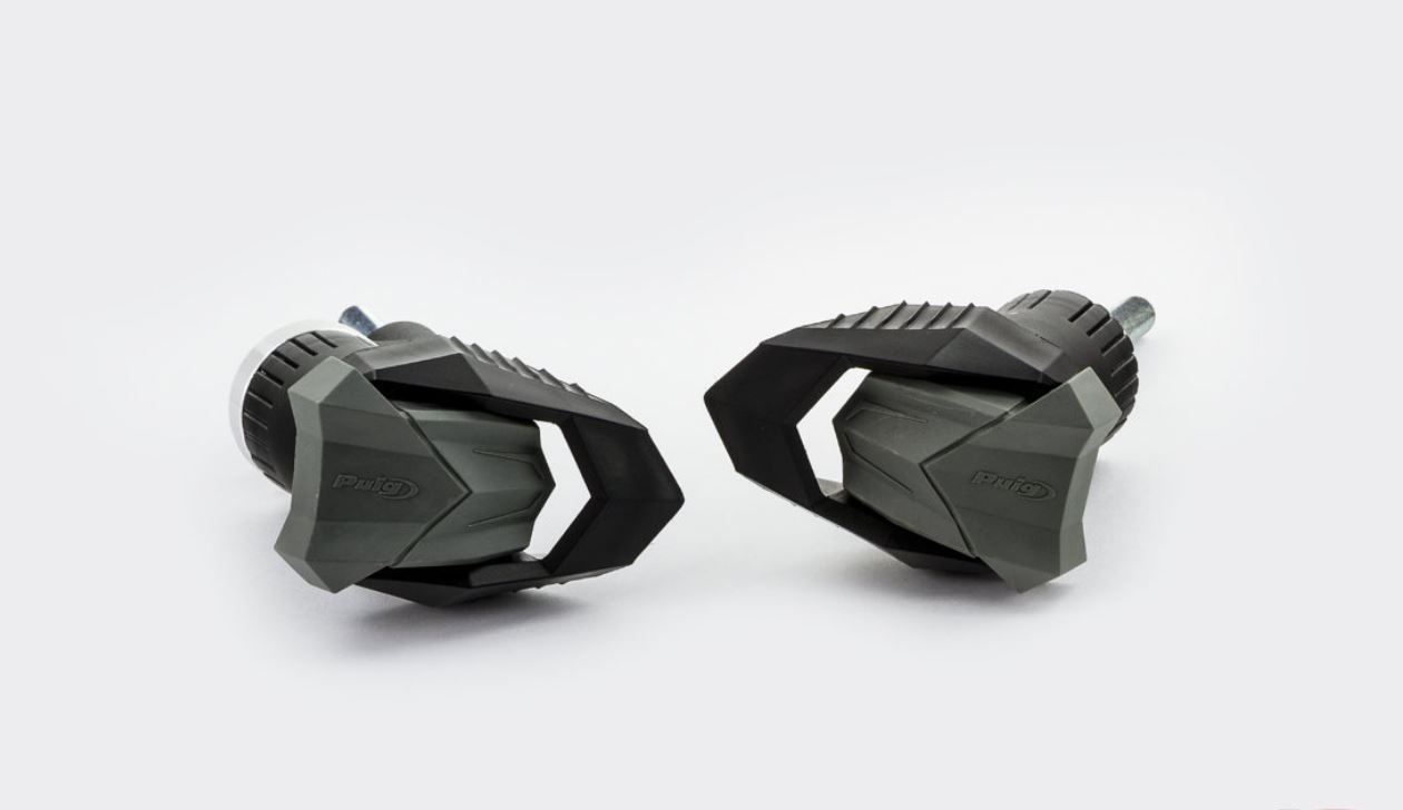 Protectii cadru PUIG - Frame sliders PUIG R19 20388N black with grey rubber