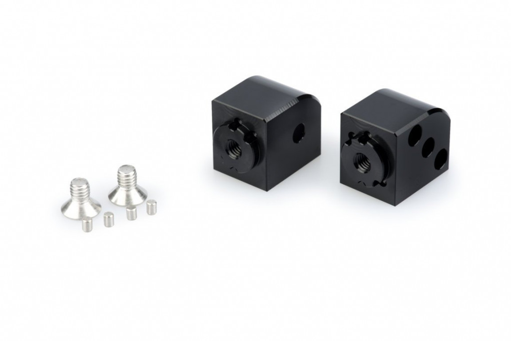 SUSPENSIE CADRU - Footpeg adapters PUIG ajustabila Negru