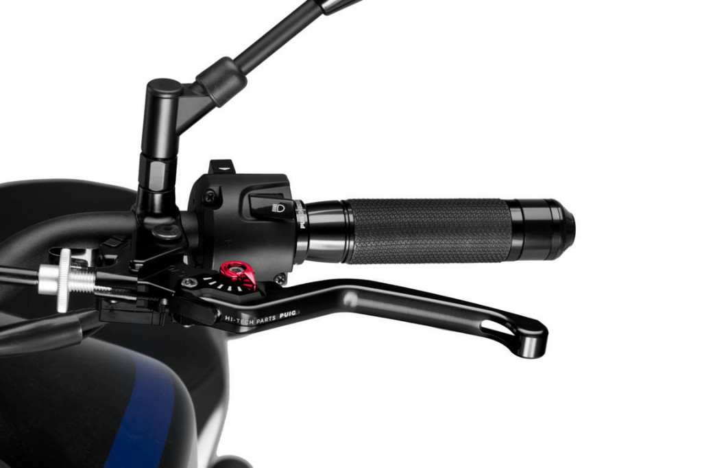 SUSPENSIE CADRU - Clutch lever without adapter PUIG 3.0 lung negru/rosu