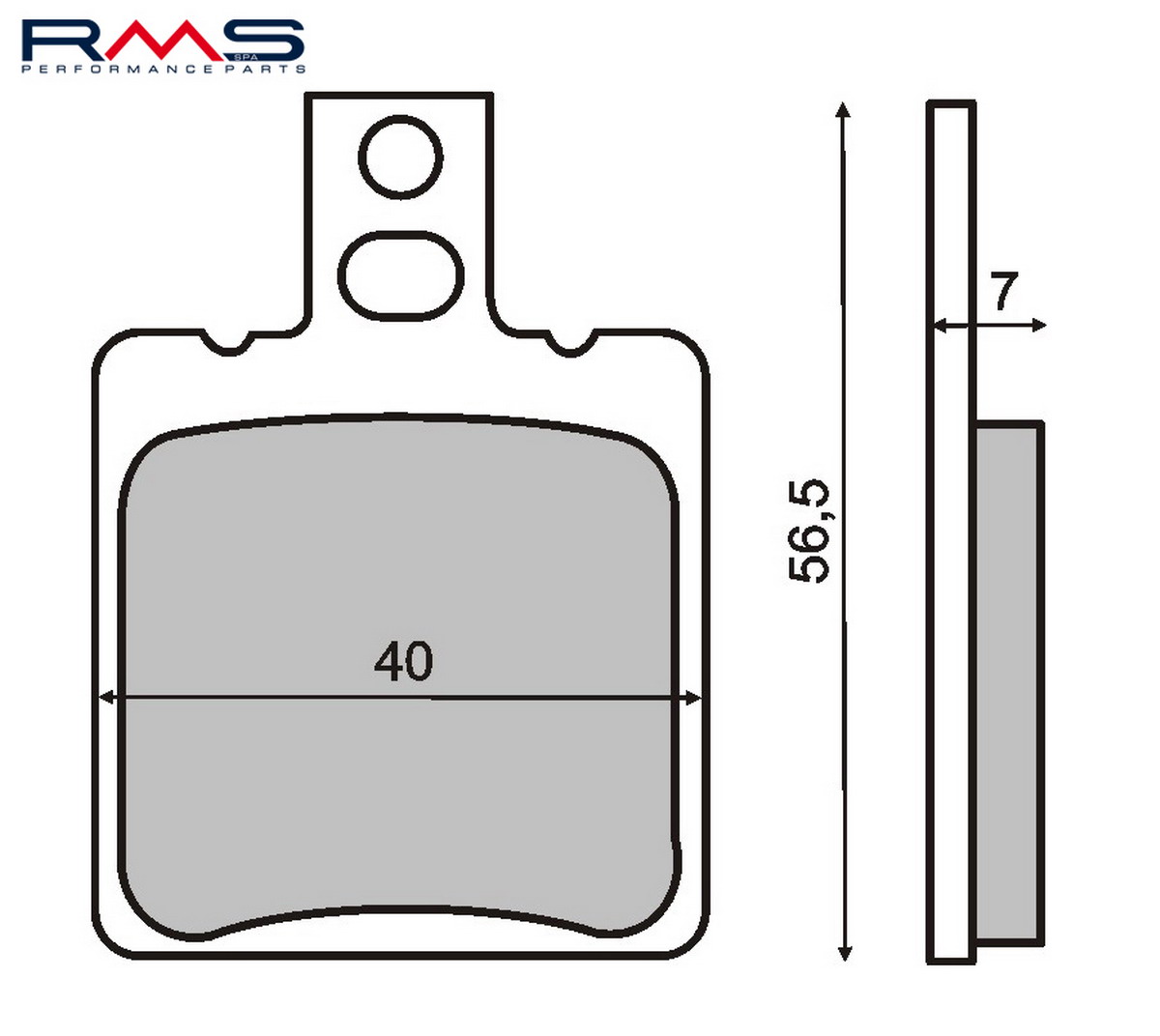 FRANA - Placute de frana RMS organic