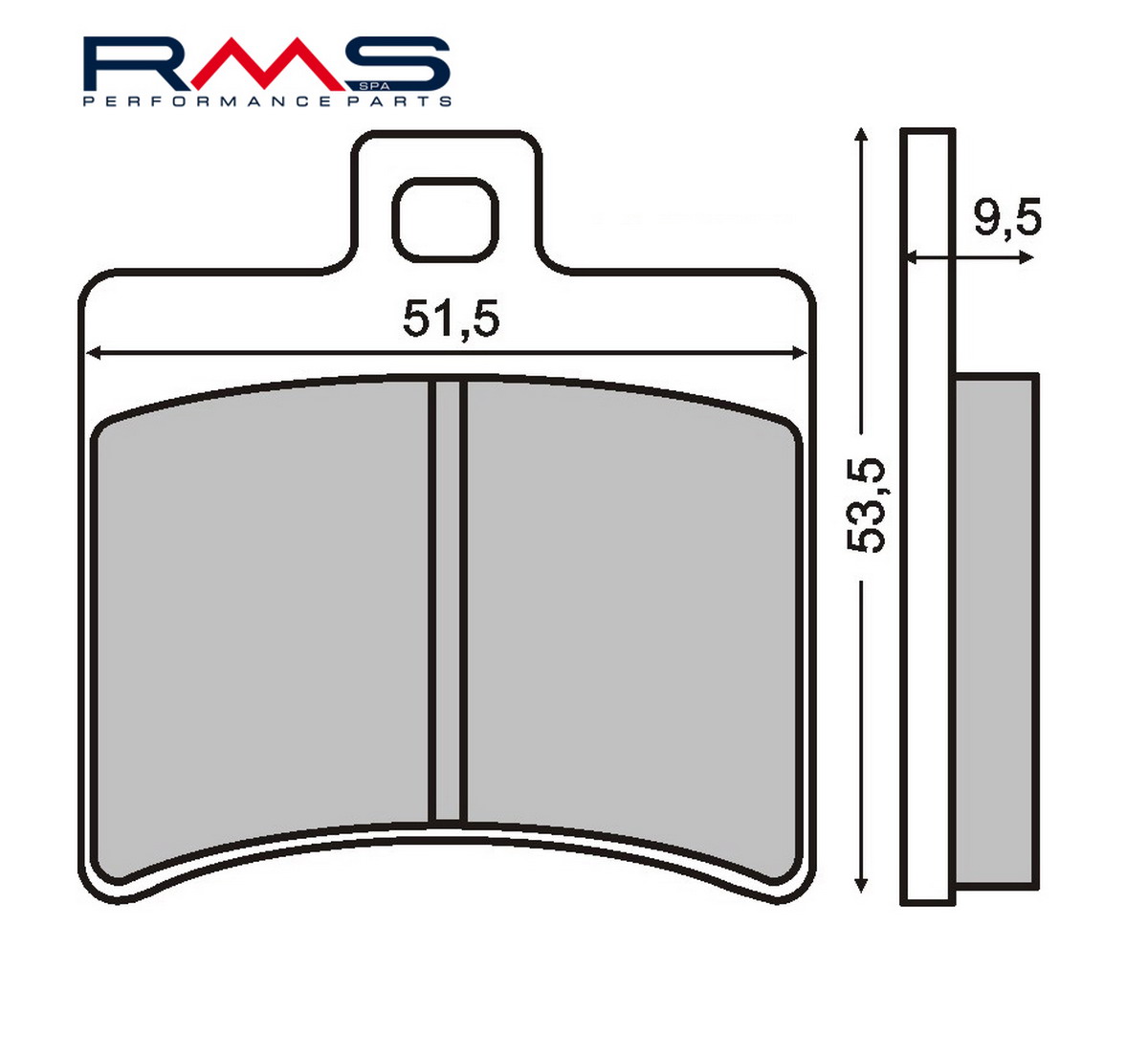 FRANA - Placute de frana RMS organic