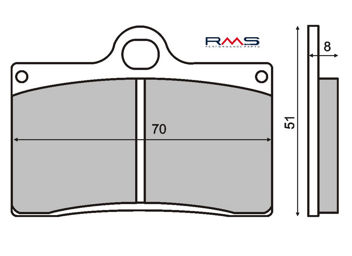 FRANA - Placute de frana RMS organic