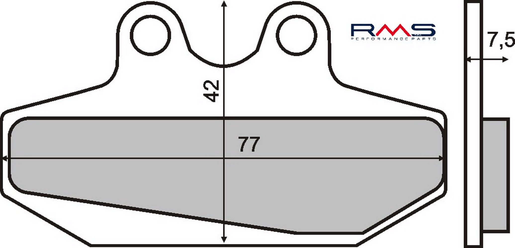 FRANA - Placute de frana RMS organic