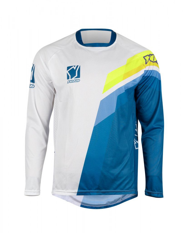 Echipament Cross  & ATV - MX jersey YOKO VIILEE white / blue / yellow XL