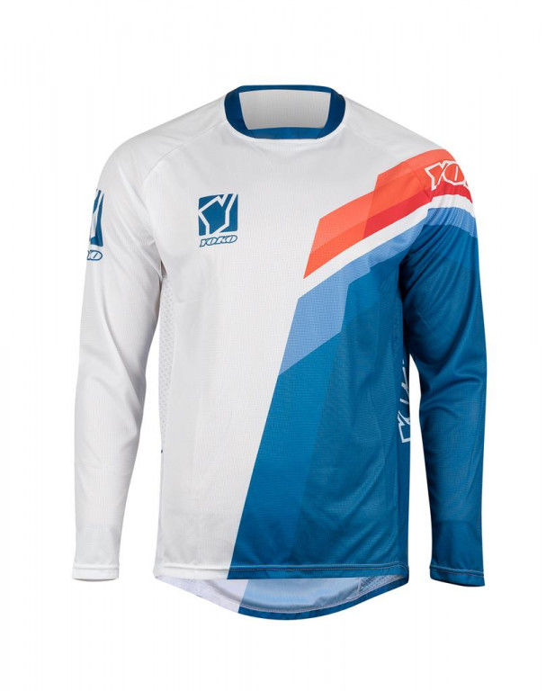 Echipament Cross  & ATV - MX jersey YOKO VIILEE white / blue / fire M