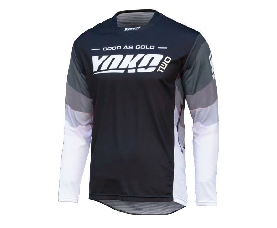 Echipament Cross  & ATV - MX jersey YOKO TWO black/white/grey L