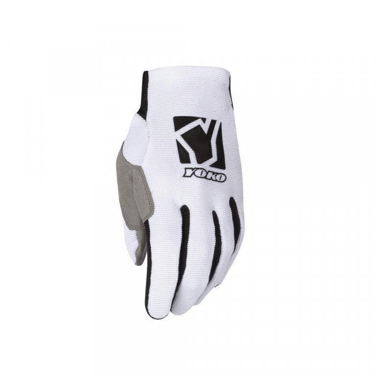 Echipament Cross  & ATV - MX gloves YOKO SCRAMBLE white / black XS (6)