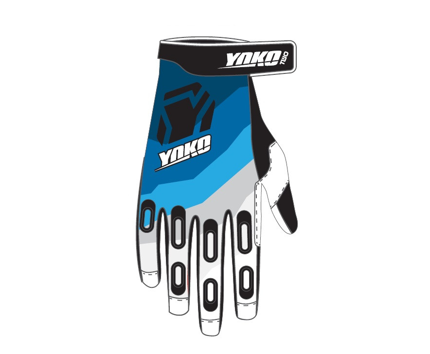 MX gloves YOKO TWO black/white/blue M (8) [1]