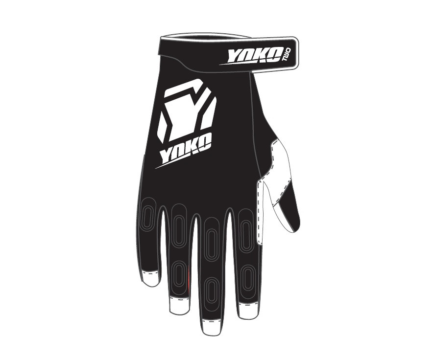 MX gloves YOKO TWO black/white M (8) [1]
