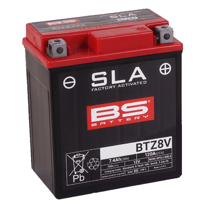 ELECTRICA & LUMINI - Baterie activata din fabrica BS-BATTERY BTZ8V (FA) (YTZ8V (FA)) SLA