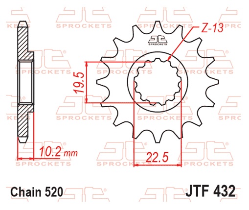 Pinion fata JT 12T, 520 [1]