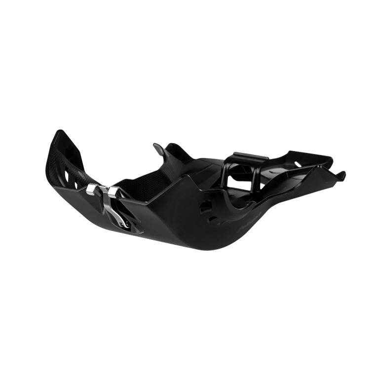 SUSPENSIE CADRU - Skid Plate POLISPORT with link protector Negru