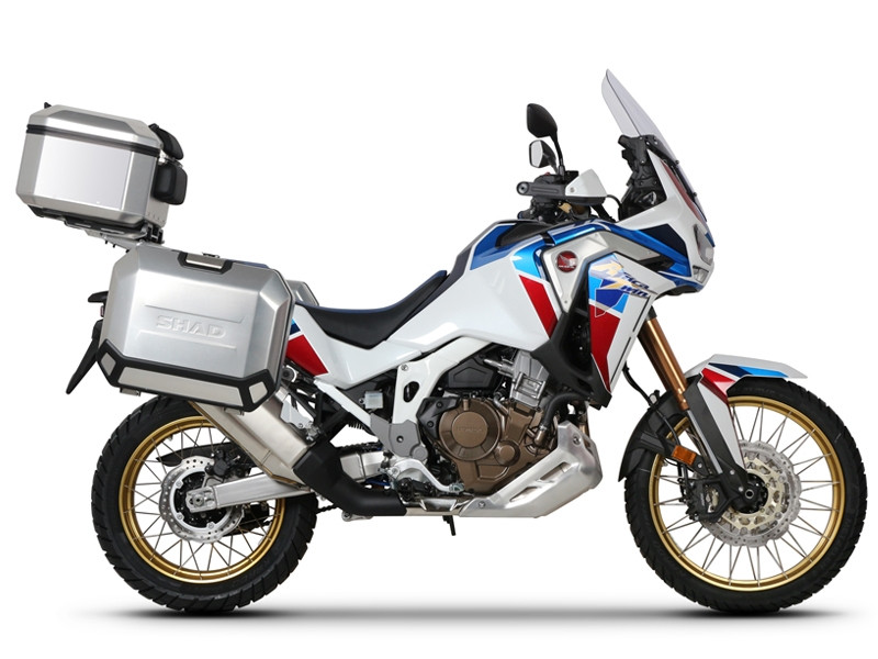 Kituri complete TERRA Shad - Set complet de cutii aluminiu SHAD TERRA, 48L cutie centrala si 36L / 47L cutii laterale, incluzand set de montaj si placa SHAD HONDA CRF 1100 Africa Twin