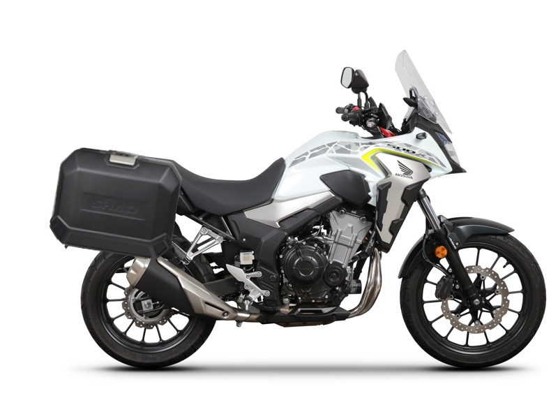 Set complet de cutii de aluminiu 47L / 47L SHAD TERRA NEGRU, incluzand kit montaj SHAD HONDA CB 500 X [0]