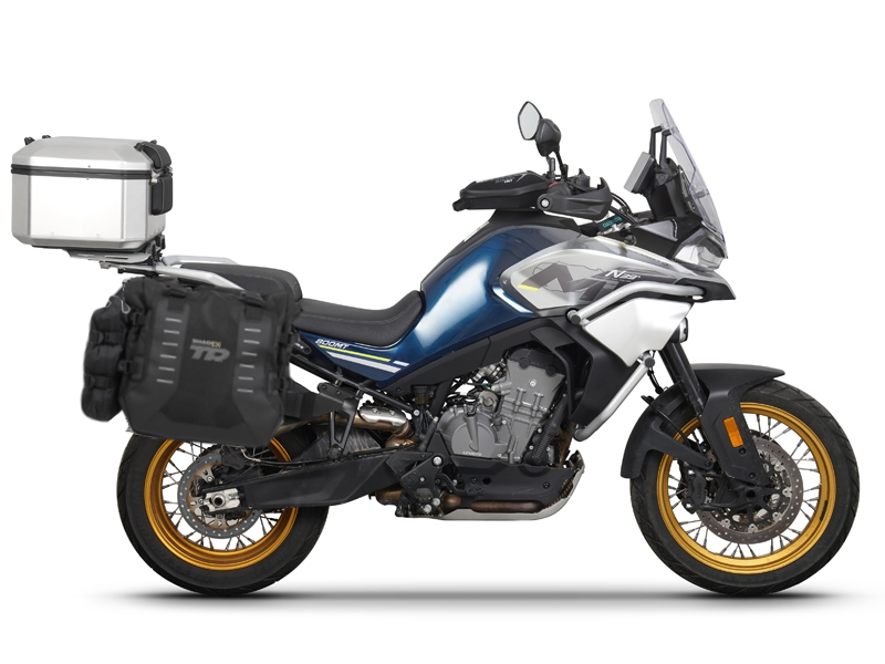 Complete set of SHAD TERRA TR40 adventure saddlebags and SHAD TERRA aluminium 55L topcase, including mounting kit SHAD CF Moto 800MT [0]