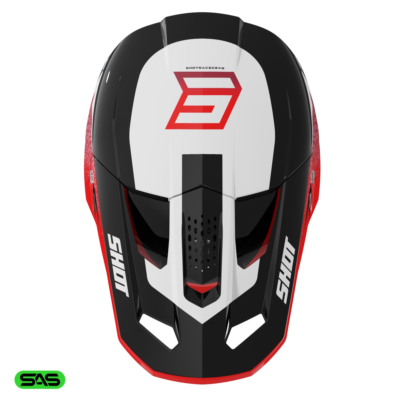 Casca SHOT SPEED HYBRID red glossy L [1]