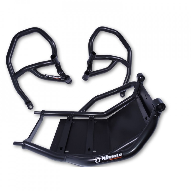 SUSPENSIE CADRU - Engine guards RDMOTO matt black upper + lower