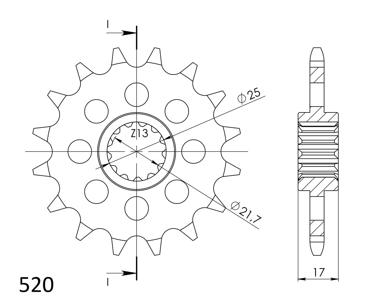 Pinion fata SUPERSPROX 15T, 520 [1]
