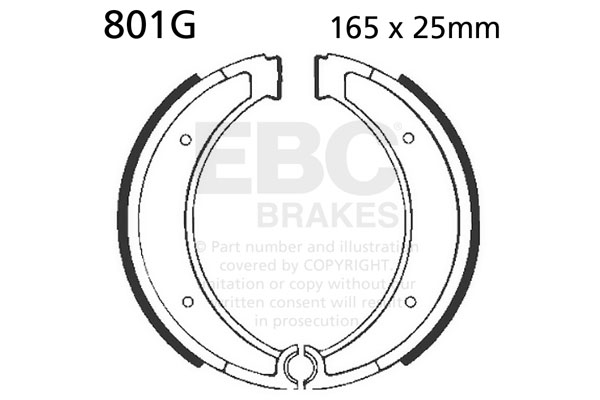 FRANA - Brake shoe set EBC canelati