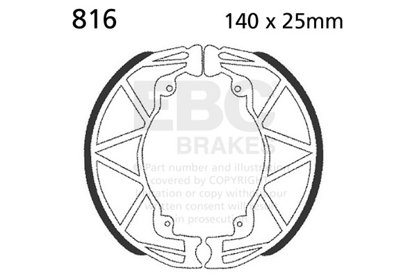 FRANA - Brake shoe set EBC nu contin arcurile