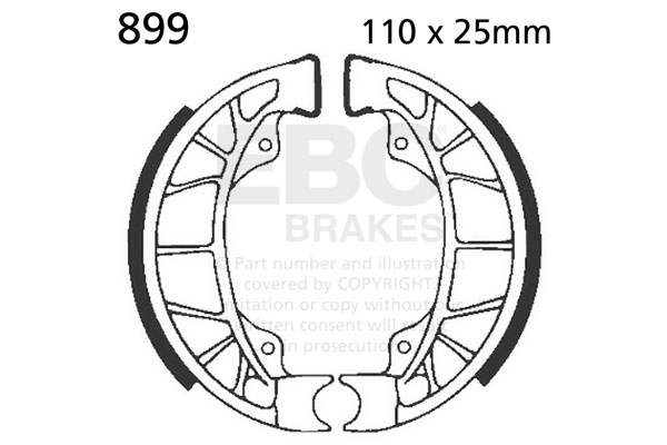FRANA - Brake shoe set EBC nu contin arcurile