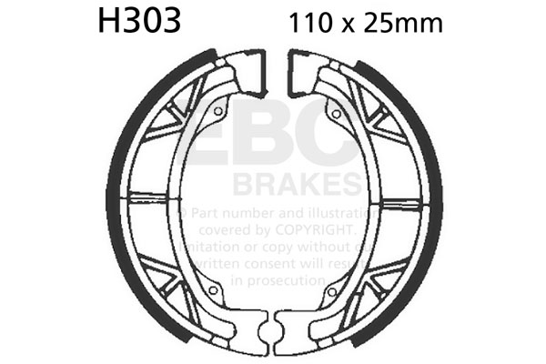 FRANA - Brake shoe set EBC inclusiv arcurile