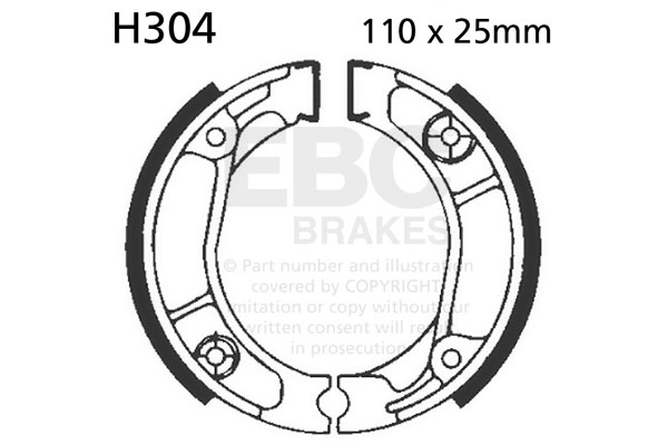 FRANA - Brake shoe set EBC inclusiv arcurile