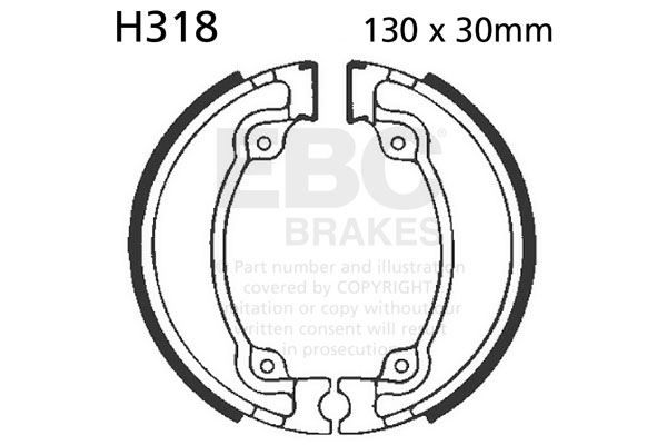 FRANA - Brake shoe set EBC inclusiv arcurile