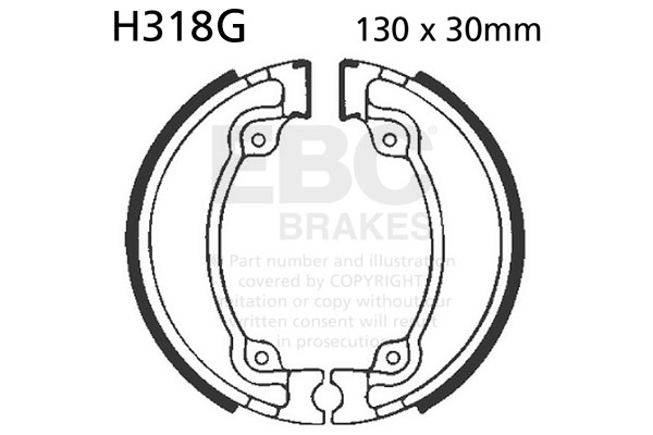FRANA - Brake shoe set EBC canelati inclusiv arcurile