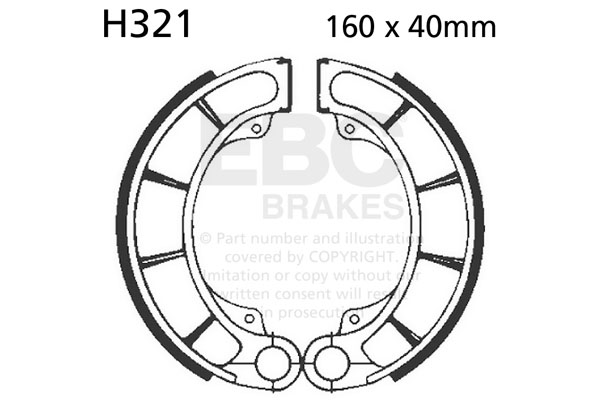 FRANA - Brake shoe set EBC inclusiv arcurile