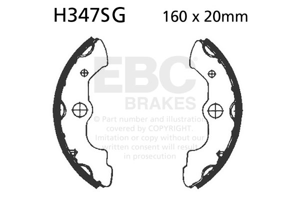 FRANA - Brake shoe set EBC canelati inclusiv arcurile