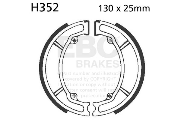 FRANA - Brake shoe set EBC inclusiv arcurile