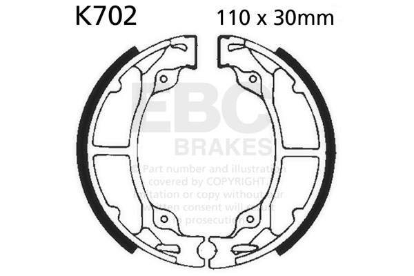 FRANA - Brake shoe set EBC inclusiv arcurile