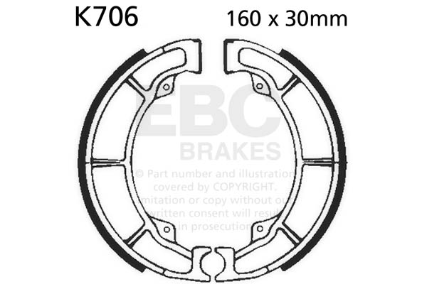 FRANA - Brake shoe set EBC inclusiv arcurile